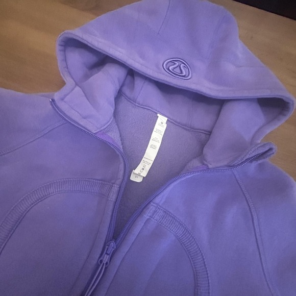 Lululemon Hoodie Womens 10 Purple Scuba Full Zip Sweatshirt Thumbholes Jacket - Picture 1 of 8